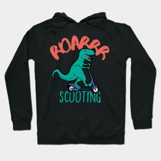 Funny E-Scooter, Dino Driving Scooter Hoodie